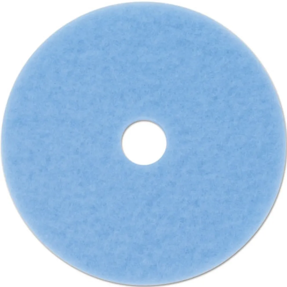 3M 20 in. Diameter 3050 Hi-Performance Burnish Pad - Sky Blue (5/Carton)