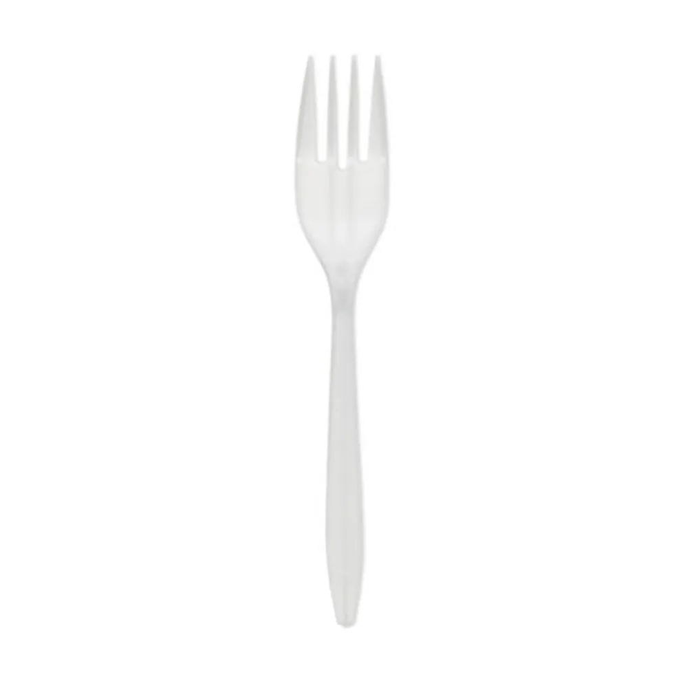 Pactiv Corp. Fieldware Mediumweight Fork Cutlery - White (1,000/Carton)