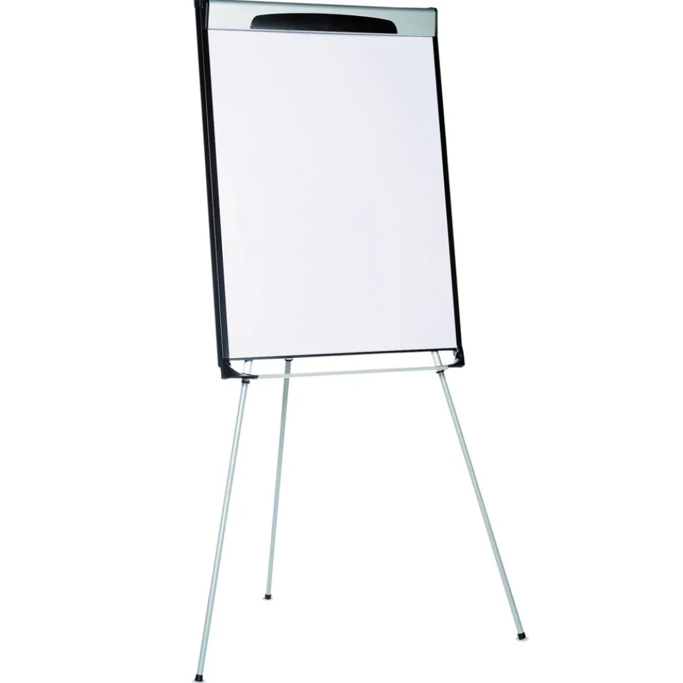 MasterVision 39 in. - 72 in. High Tripod Extension Bar Magnetic Dry-Erase Easel - Black/Silver
