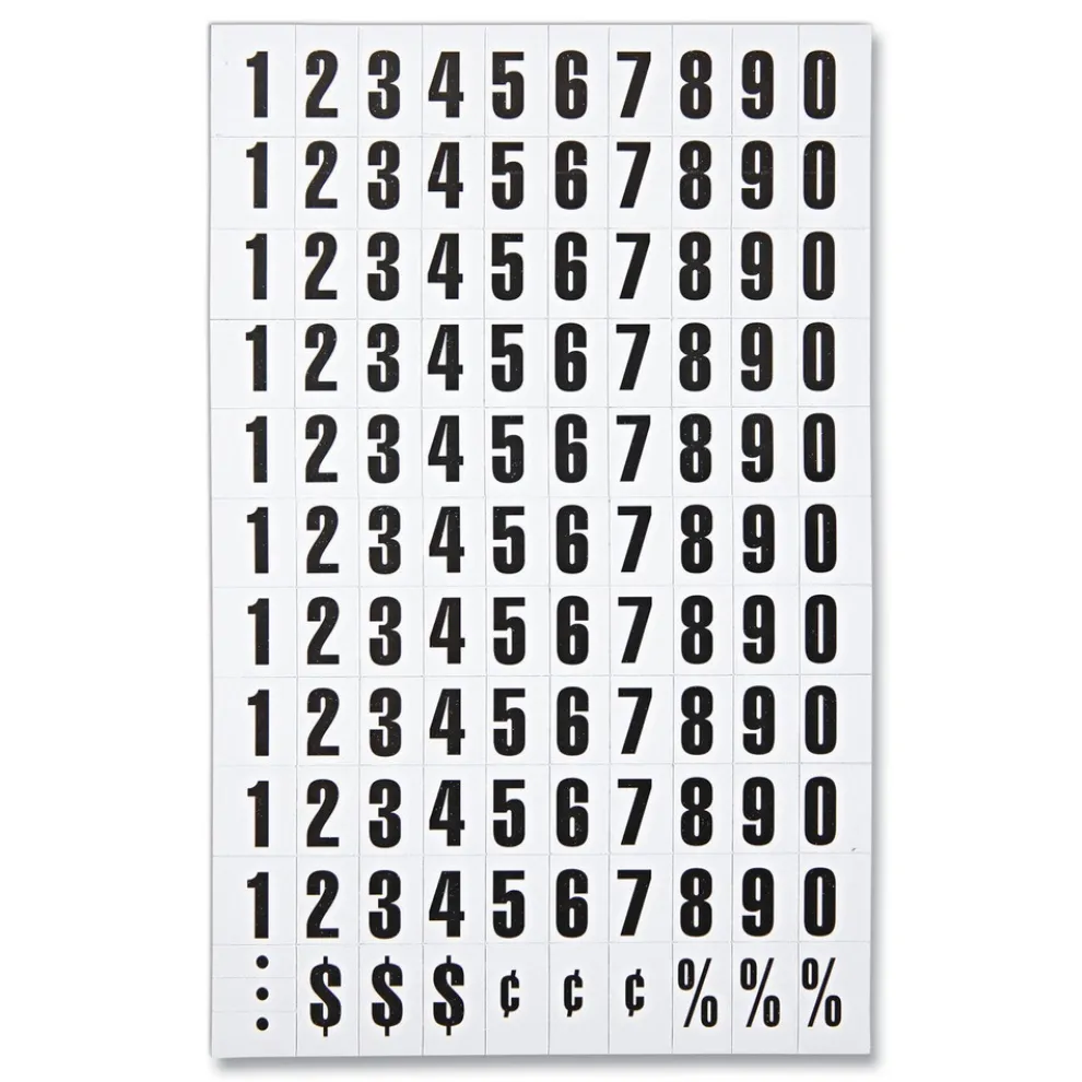MasterVision 0.75 in. Numbers Interchangeable Magnetic Board Accessories - Black