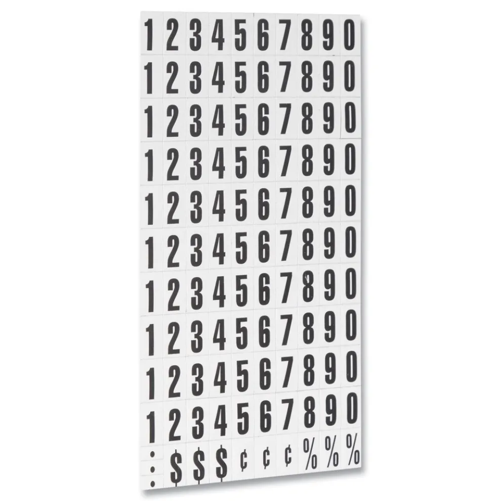 MasterVision 0.75 in. Numbers Interchangeable Magnetic Board Accessories - Black