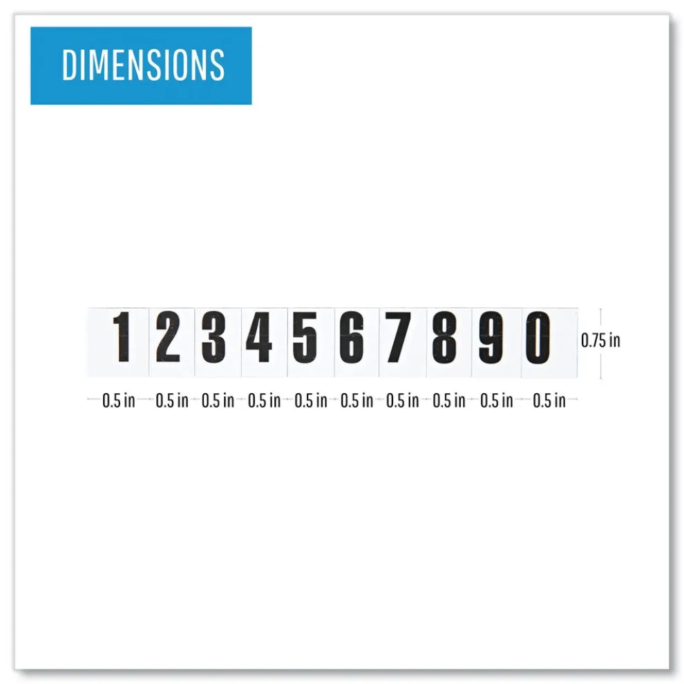 MasterVision 0.75 in. Numbers Interchangeable Magnetic Board Accessories - Black