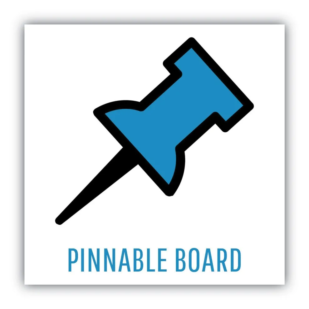 MasterVision 24 in. x 18 in. Designer Fabric Bulletin Board - Gray Fabric/Gray Frame