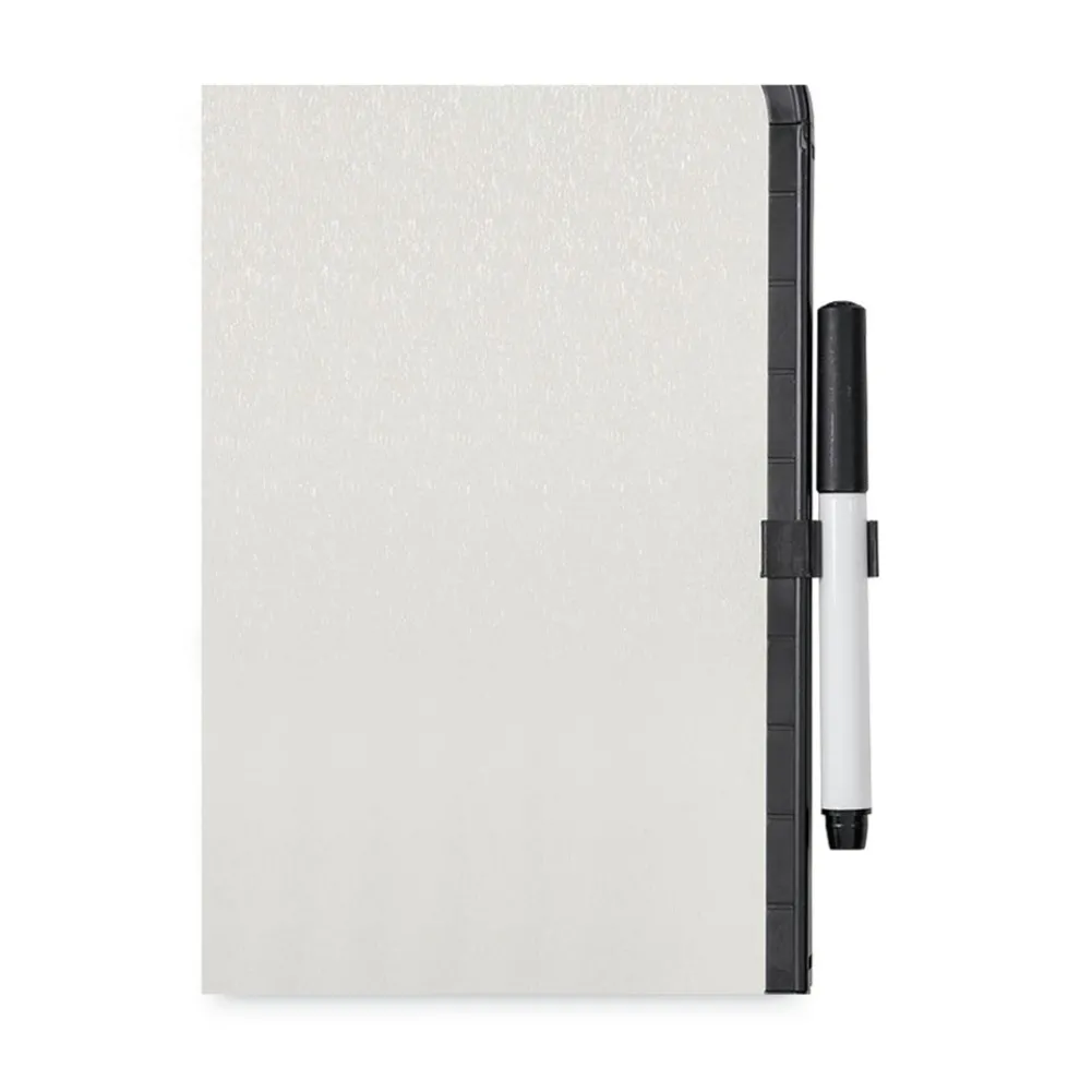 MasterVision 11 in. x 14 in. Magnetic Dry Erase Board - White Surface, Black Plastic Frame