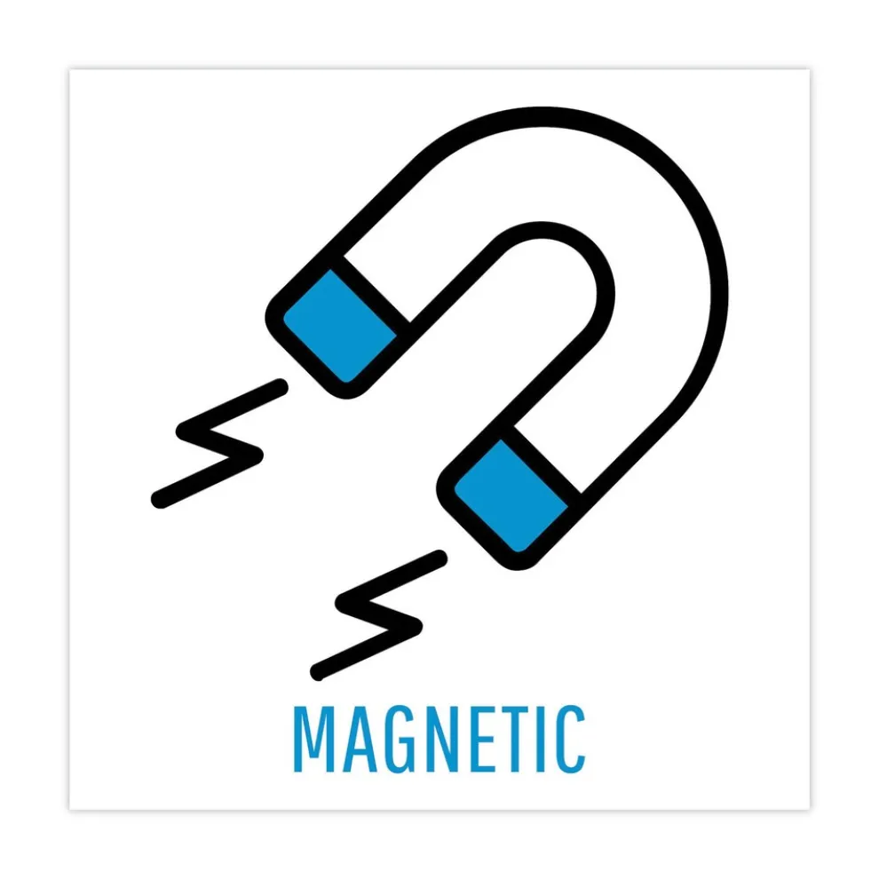 MasterVision 11 in. x 14 in. Magnetic Dry Erase Board - White Surface, Black Plastic Frame