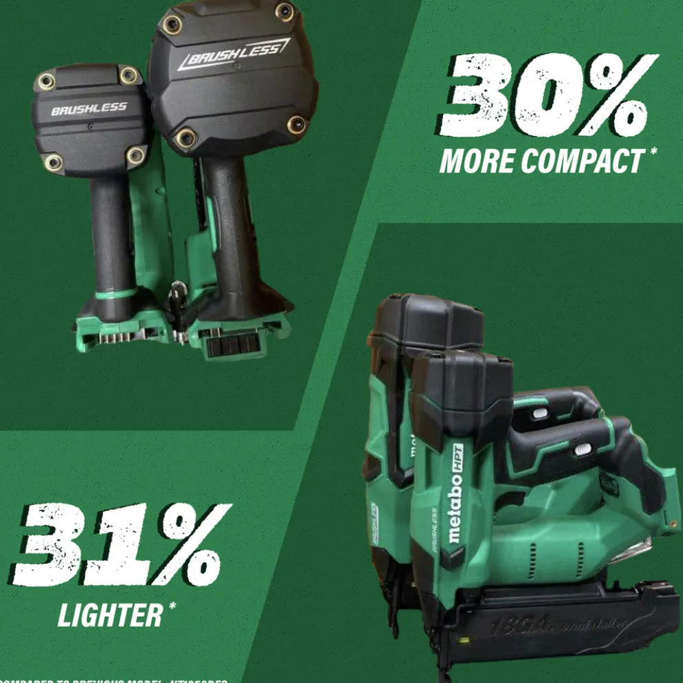 Metabo HPT MultiVolt 18V Brushless Lithium-Ion 18 Gauge Cordless Brad Nailer (Tool Only)