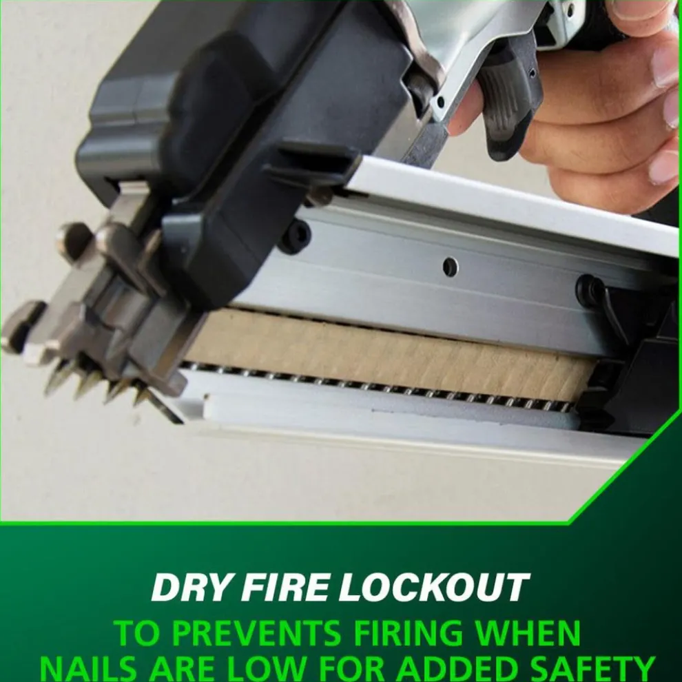 Metabo HPT NR65AK2SM 36-Degree 2-1/2 in. Strap-Tite Fastening System Metal Connector Strip Nailer with Short Magazine