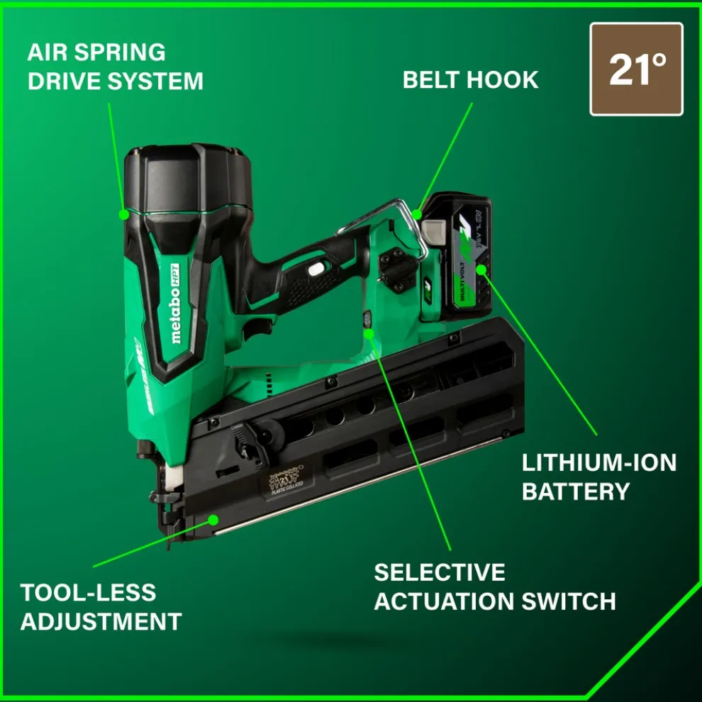 Metabo HPT 36V MultiVolt 3-1/2 in. Cordless Framing Nailer Kit (2.5 Ah)