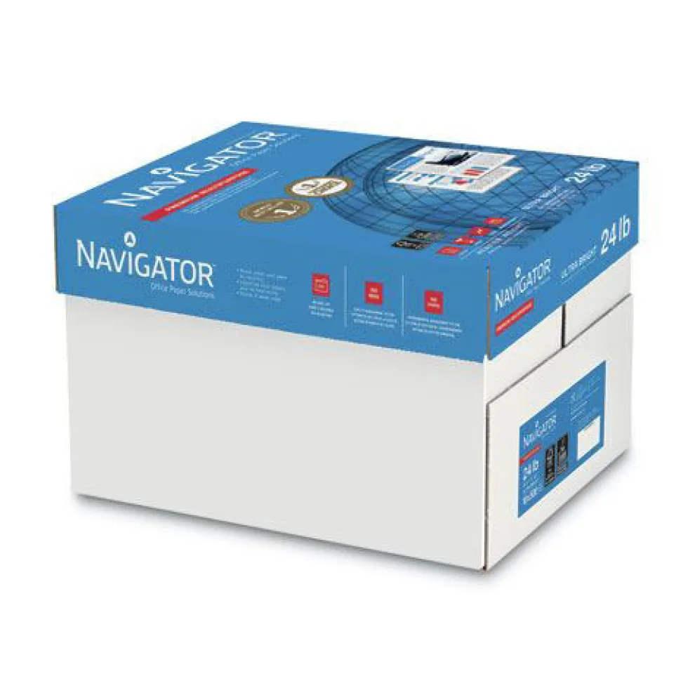 Navigator 97 Bright 24 lbs. Bond Weight 8.5 in. x 11 in. Premium Multipurpose Copy Paper - White (10/Carton)