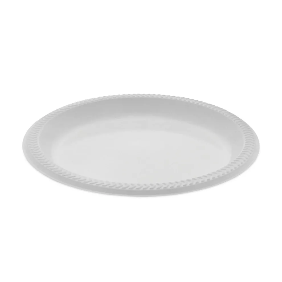 Pactiv Corp. 8.88 in. Diameter Meadoware Ops Dinnerware Plate - White (400/Carton)