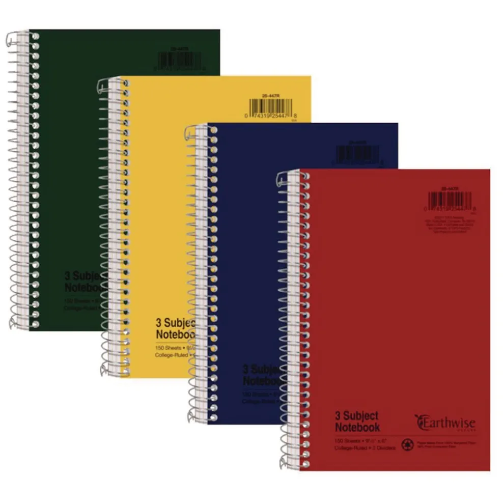 Oxford 9.5 x 6 Sheets (150) Recycled Small Notebooks - Randomly Assorted Covers