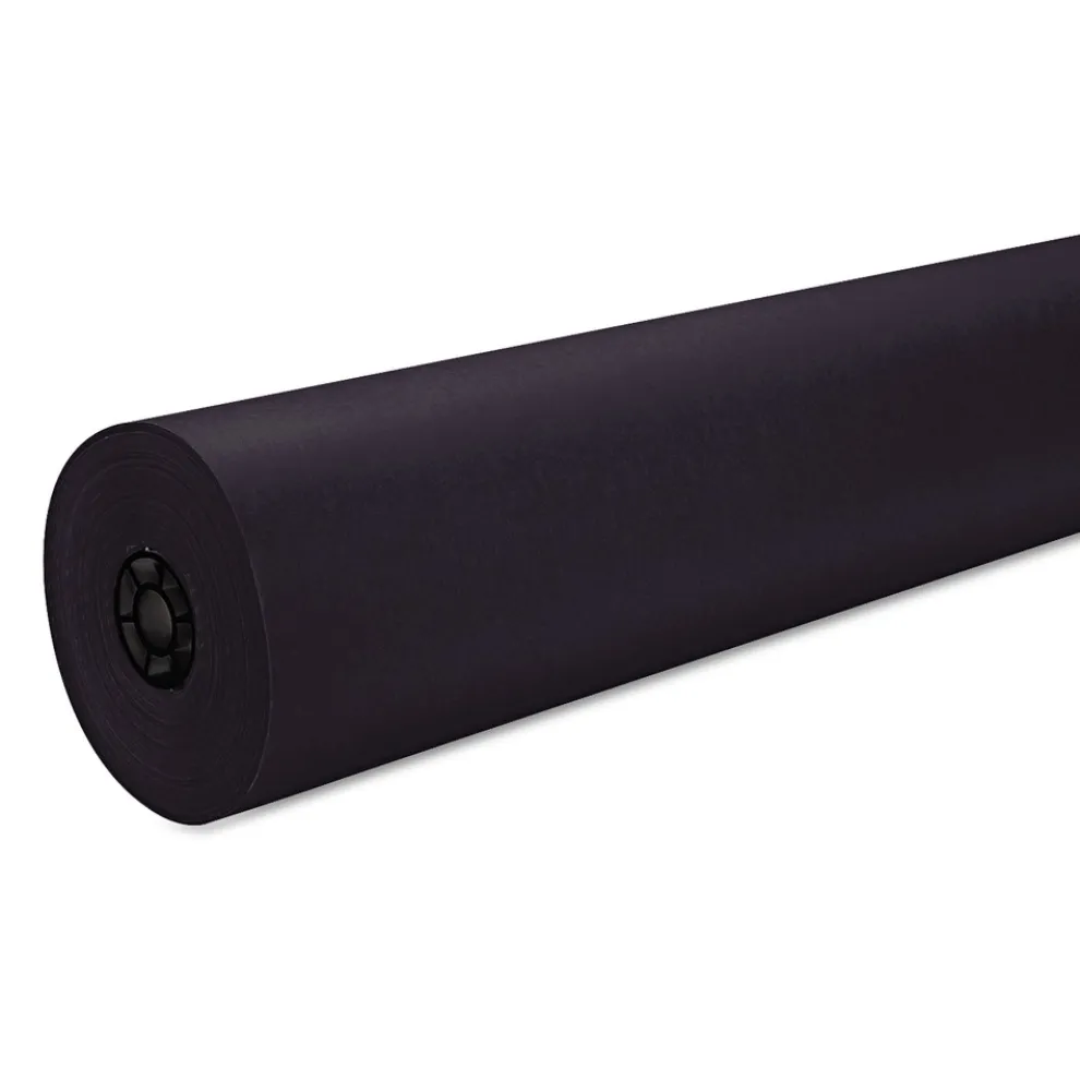 Pacon 36 in. x 1000 ft. 40 lb Cover Weight Decorol Flame Retardant Art Rolls - Black (1-Roll)