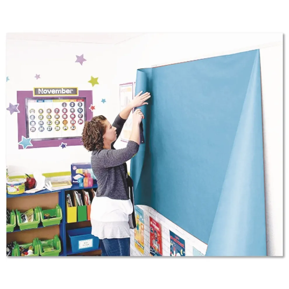 Pacon 35 lbs. Wrapping Weight 36 in. x 1000 ft. Rainbow Duo-Finish Colored Kraft Paper - Sky Blue (1-Roll)