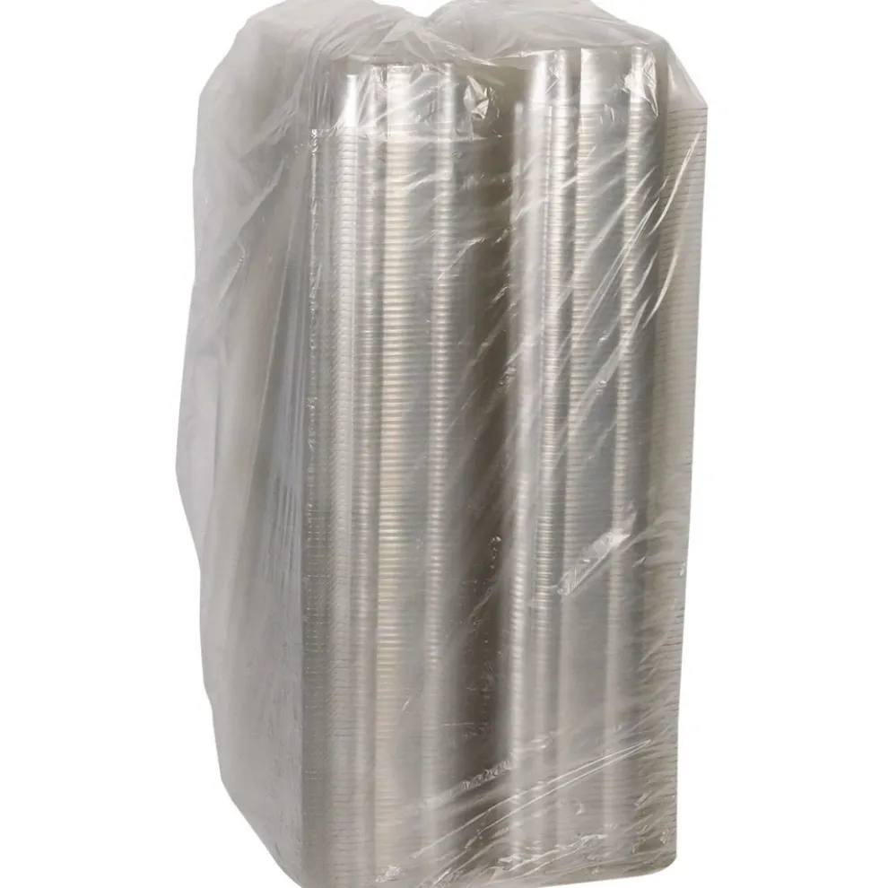 Pactiv Corp. 9 in. x 5.5 in. x 3.2 in. Plastic Hoagie Hinged Lid Container - Clear (220/Carton)