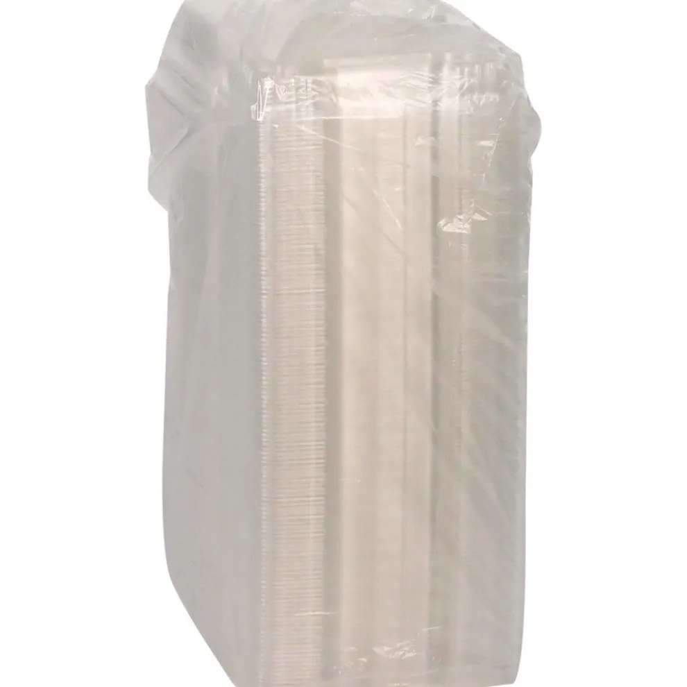 Pactiv Corp. 6.5 in. x 2.25 in. x 2.75 in. Plastic Hinged Lid Hot Dog Container - Clear (250/Carton)