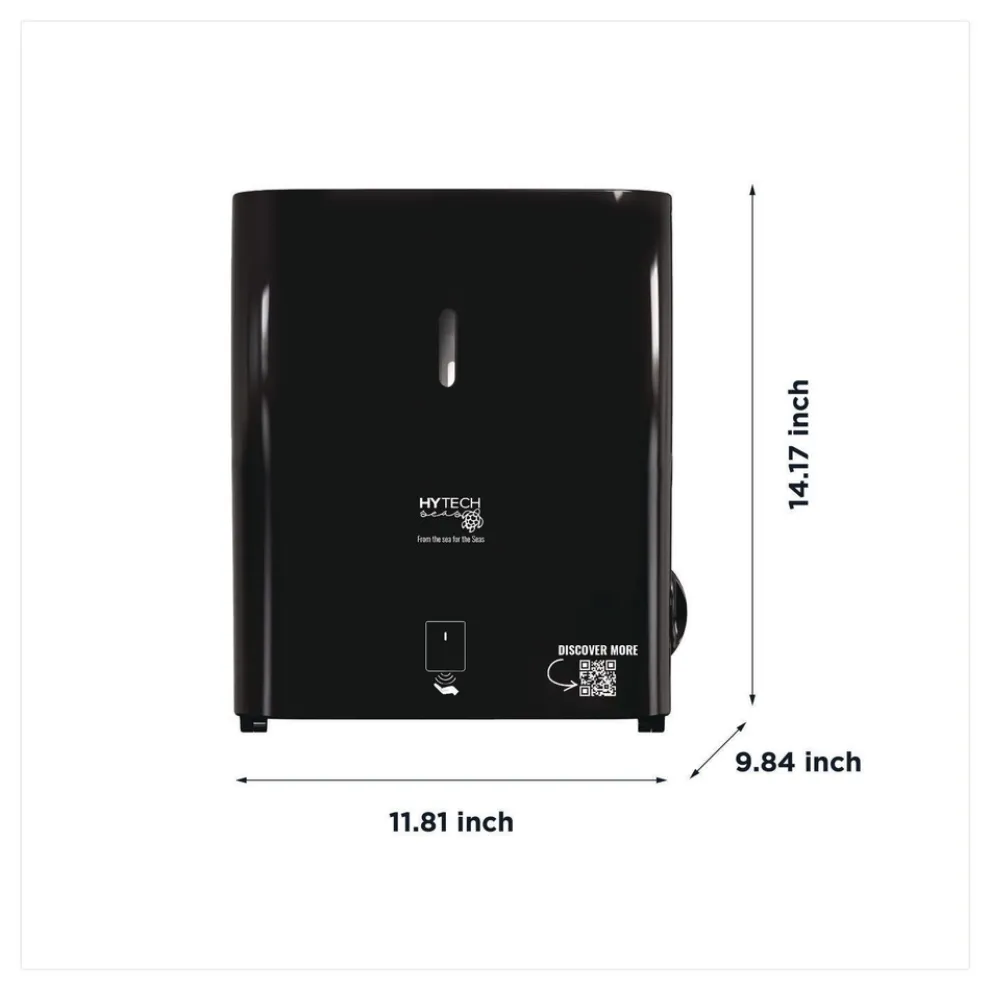 Papernet 11.8 x 9.8 x 14.2 Hy Tech Automatic Towel Dispenser - Black (1/Carton)