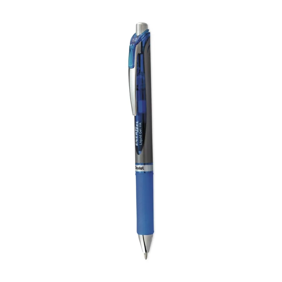 Pentel EnerGel RTX Bold 1 millimeter Retractable Gel Pen - Blue Ink/Blue/Gray Barrel