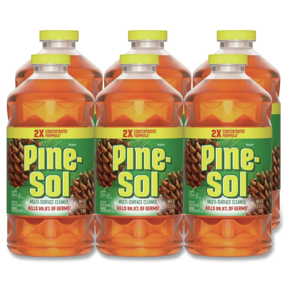 Pine-Sol 80 oz. Concentrated Multi-Surface Disinfectant Cleaner - Pine Scent (6/Carton)
