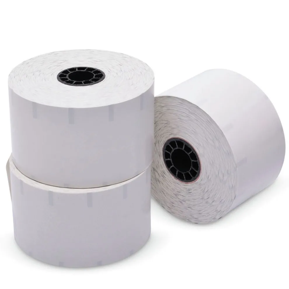 PM Company ICX90232634 2.28 in. x 350 ft. Sticky Media - White (12 Rolls/Carton)