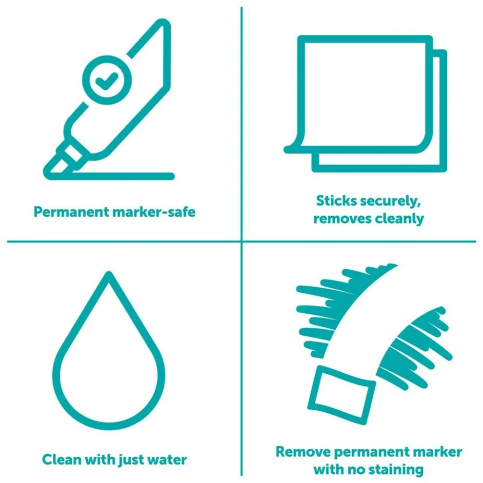 Post-it 36 in. x 24 in. Easy Erase Permanent Marker Whiteboard Surface - White