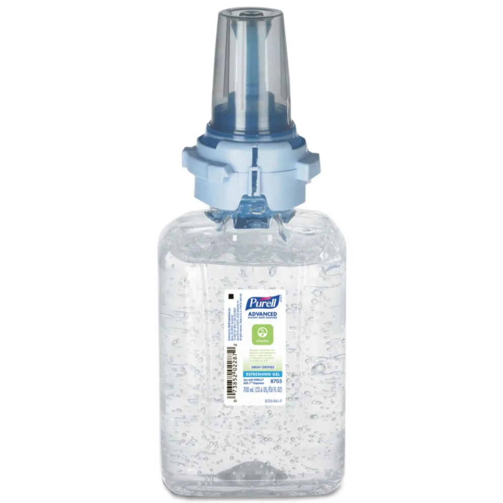 PURELL 8703-04 700 mL Fragrance Free Green Certified Advanced Refreshing Gel Hand Sanitizer for ADX-7 (4/Carton)
