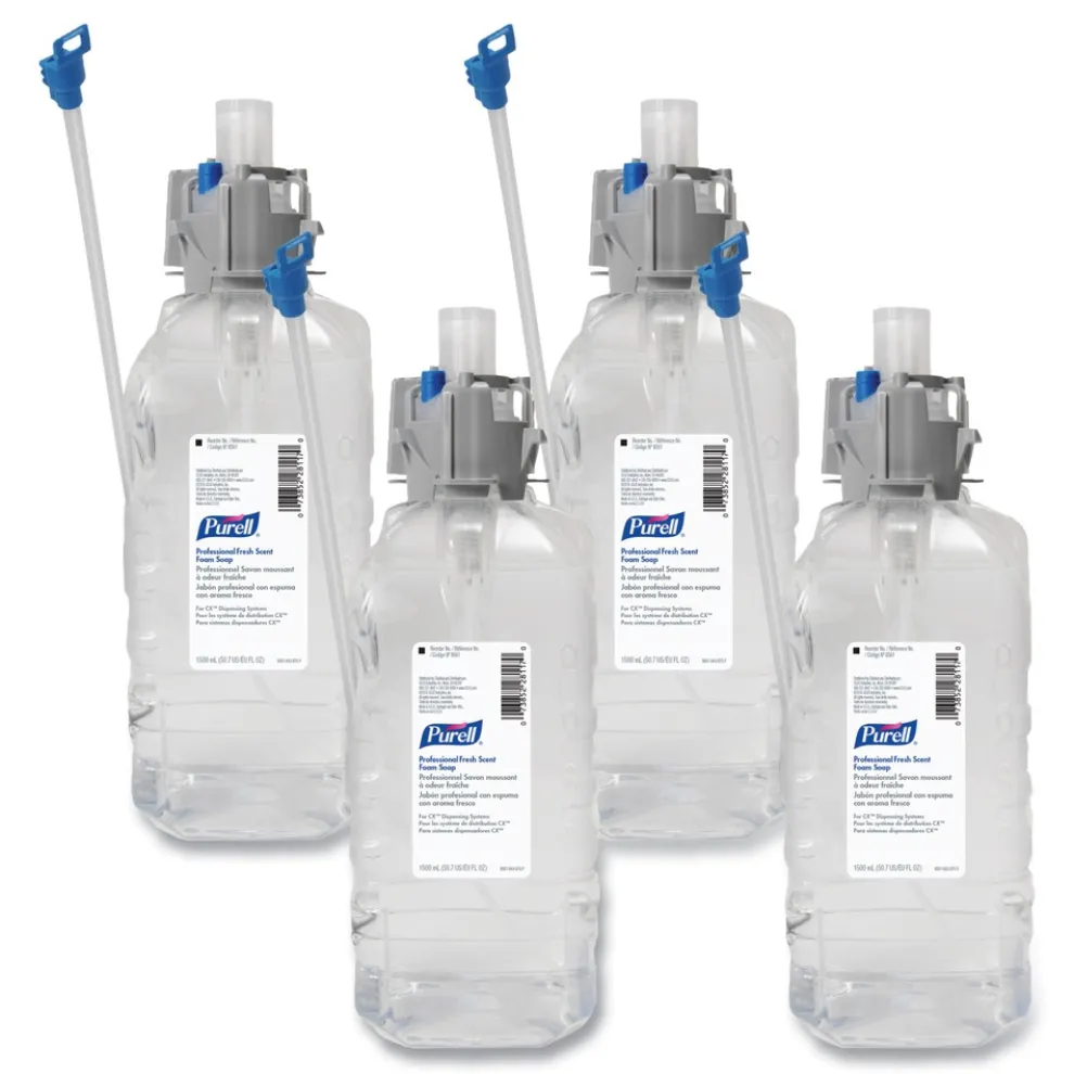 PURELL 8561-04 1500 ml Professional Fresh Scent Foam Fragrance-Free Soap for Cx, Cxi, Cxt Dispensers (4/Carton)