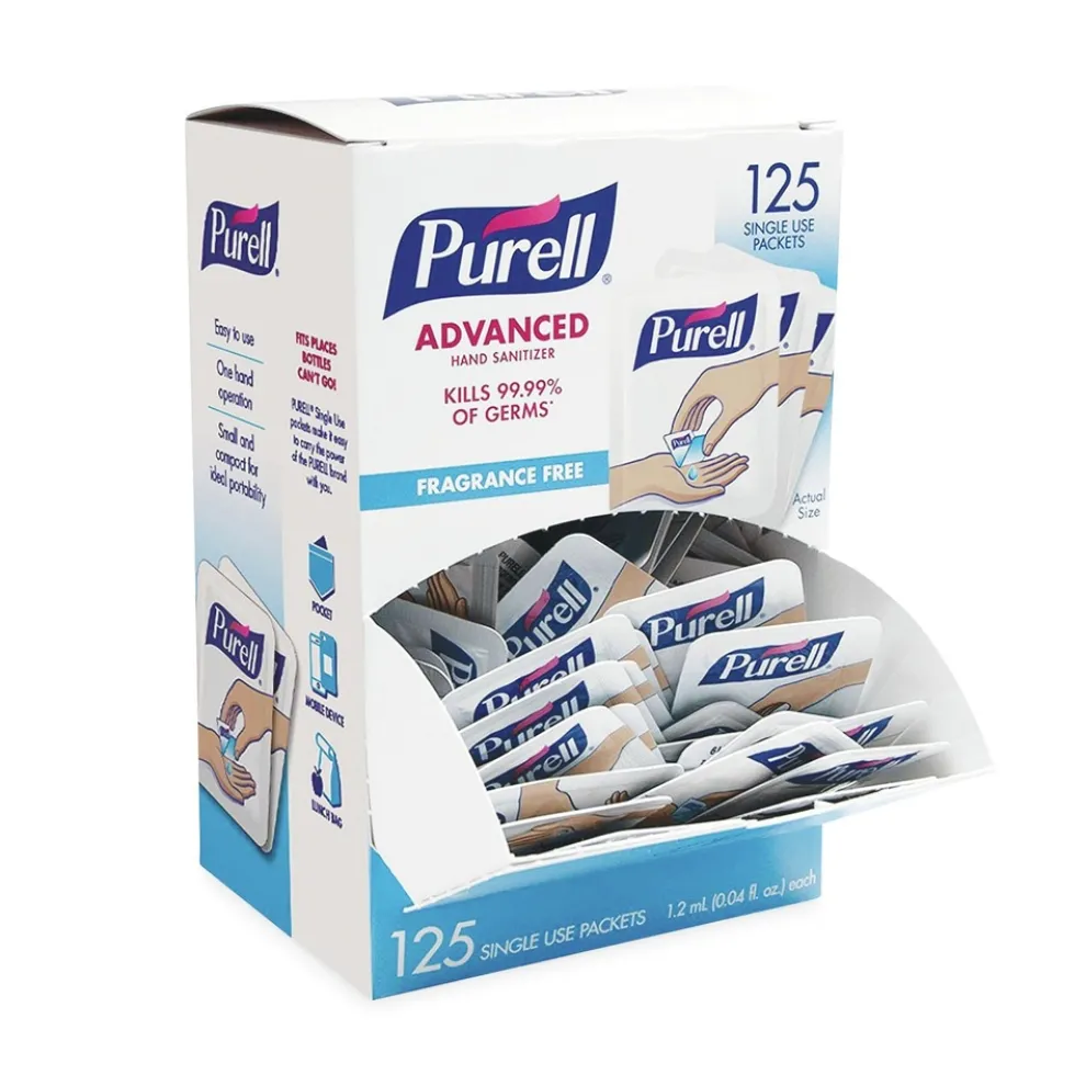 PURELL 1.2 ml Packet Fragrance-Free Gel Advanced Hand Sanitizer Single Use (1500/Carton)