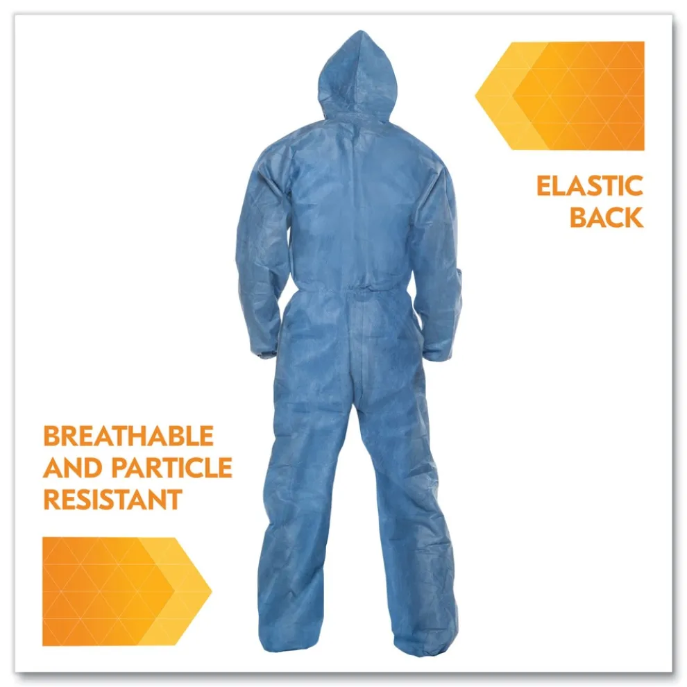Ansell A20 Breathable Particle Protection Coveralls - 4X-Large, Blue (20/Carton)