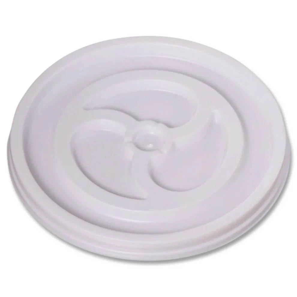 WinCup Vented Plastic Lids for 6 oz Hot Cups and Bowls - White (1000/Carton)