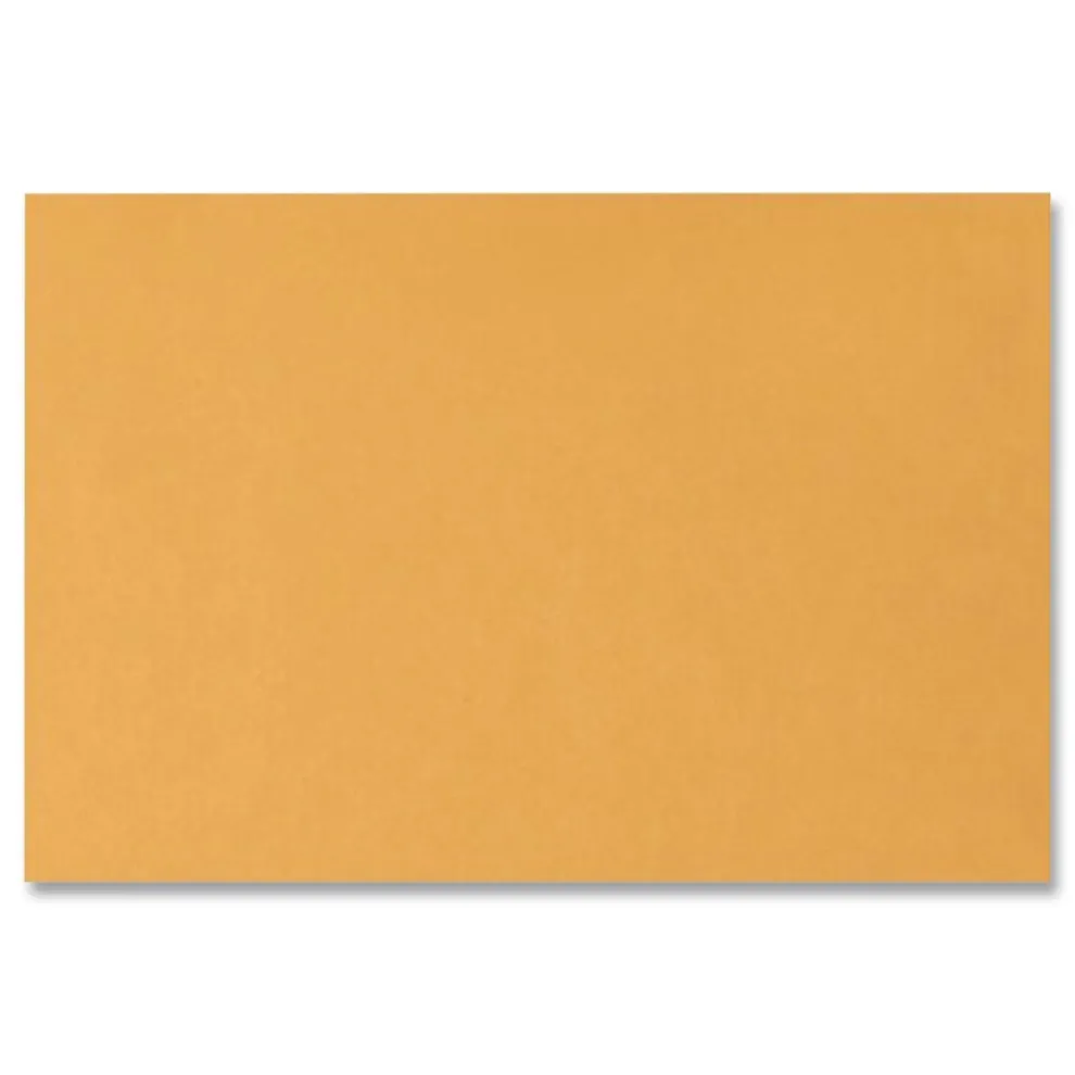 Quality Park #15 Hub Flap Gummed Closure 10 in. x 15 in. Open-Side Booklet Envelope - Brown Kraft (100/Box)