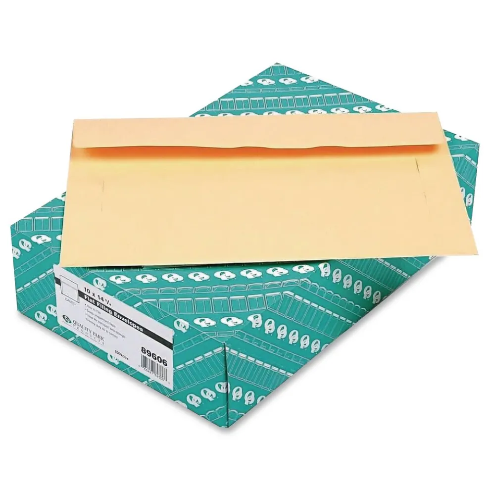 Quality Park Filing Envelopes - Letter Size, Cameo Buff (100/Box)