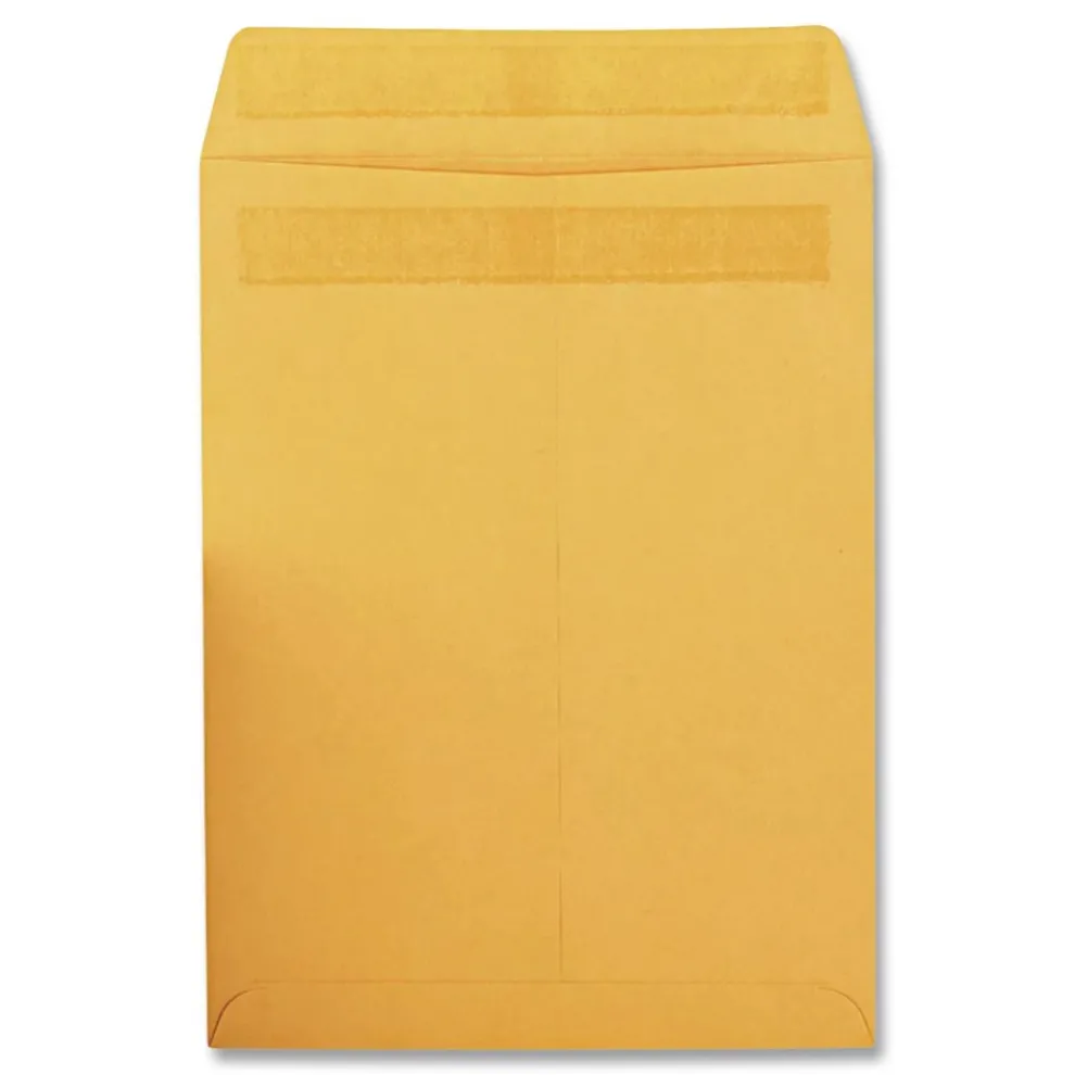 Quality Park Redi-Seal 12 x 15.5 Cheese Blade Flap Catalog Envelope - Brown Kraft (250/Box)