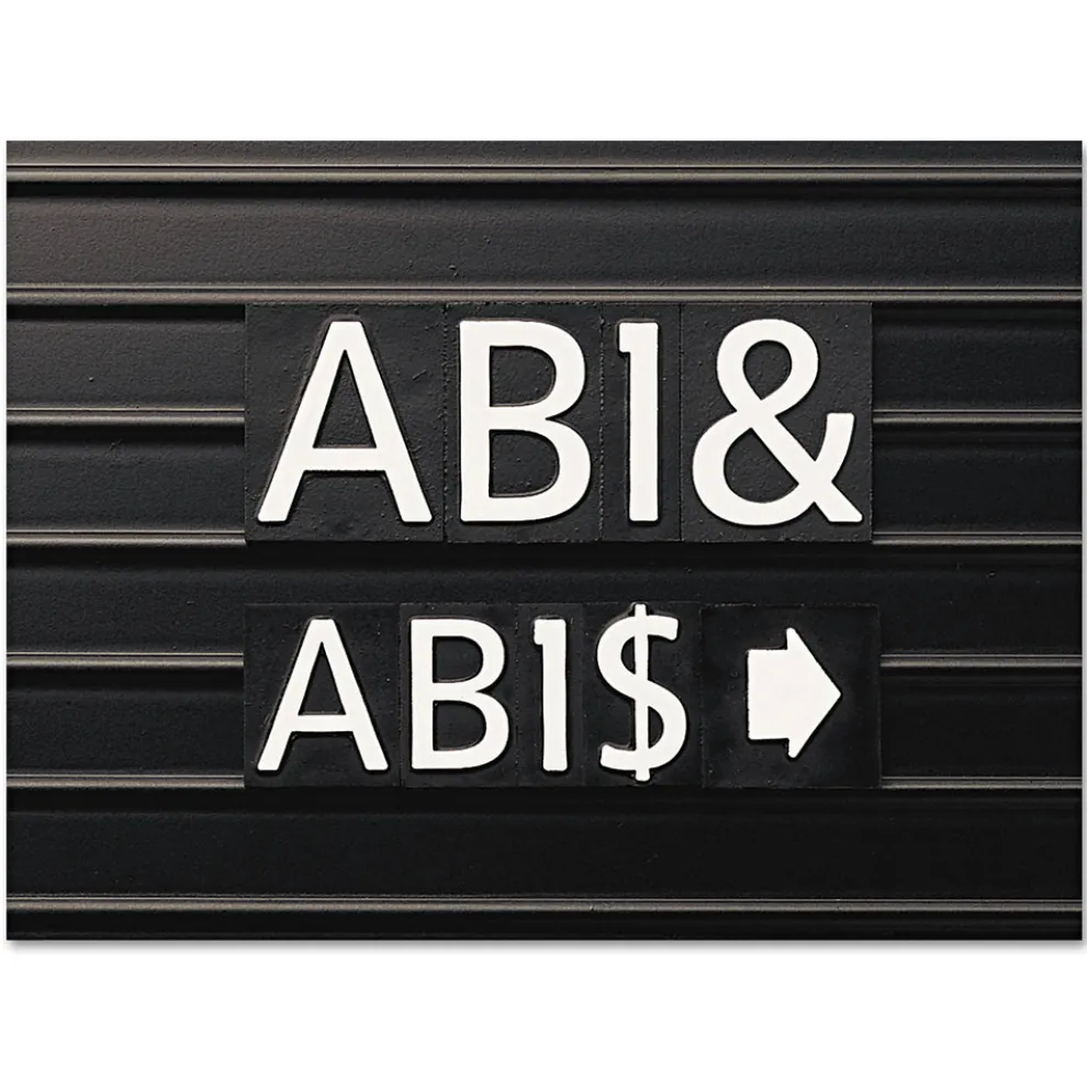 Quartet 1 in. Character Sets Magnetic - White (128/Set)