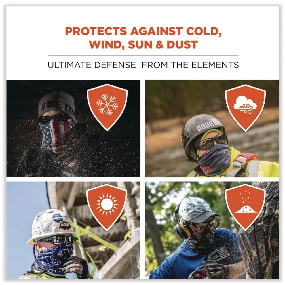 Ergodyne N-Ferno 6491 One Size Fits Most Reversible Thermal Fleece plus Poly Multi-Band - Lime