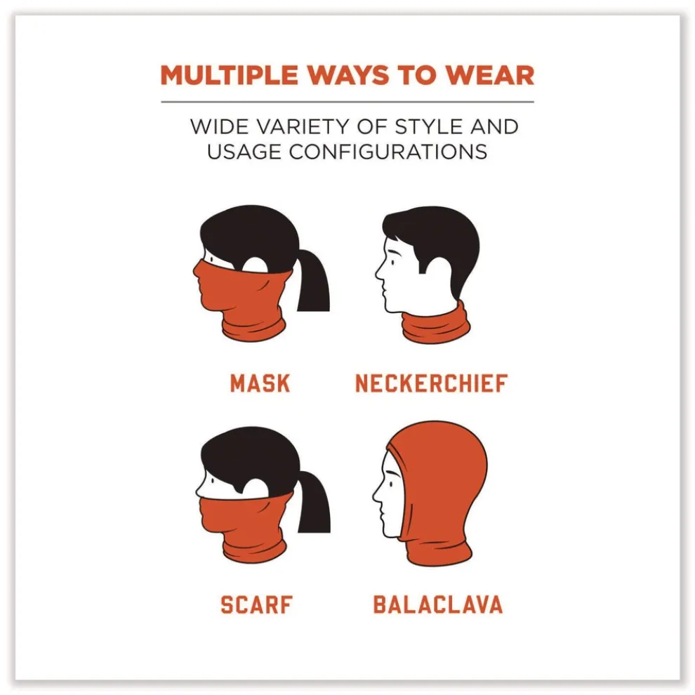 Ergodyne N-Ferno 6491 One Size Fits Most Reversible Thermal Fleece plus Poly Multi-Band - Lime