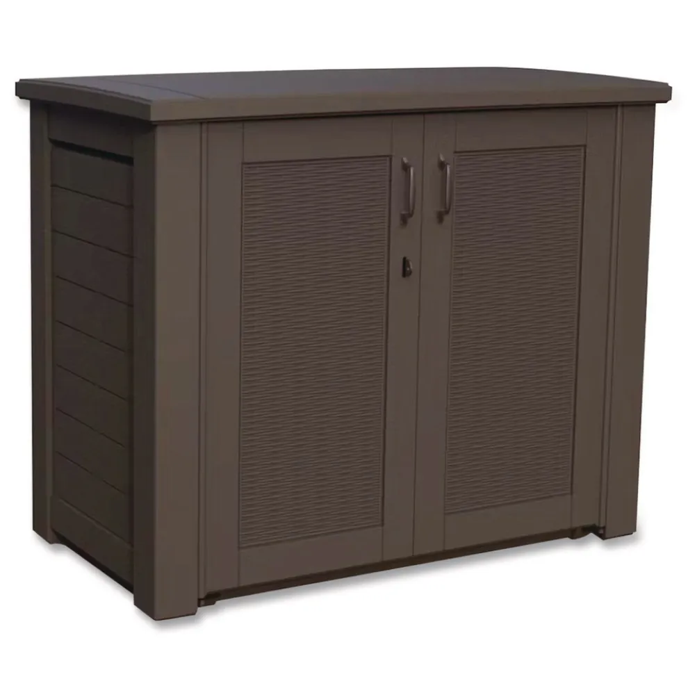 Rubbermaid Bridgeport Storage Cabinet 16.44 cu ft 4 ft x 2 ft x 3 ft Black Oak