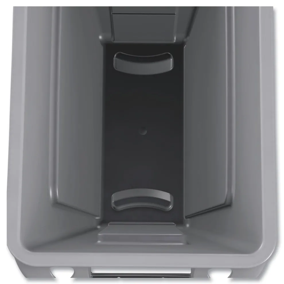 Rubbermaid Commercial 23 Gallon Rectangular Plastic Slim Jim Receptacle W/venting Channels - Gray