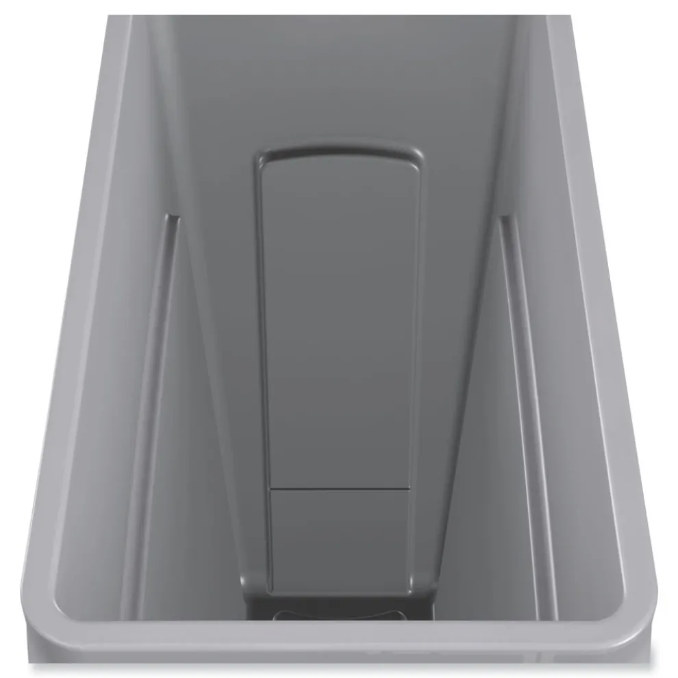 Rubbermaid Commercial 23 Gallon Rectangular Plastic Slim Jim Receptacle W/venting Channels - Gray