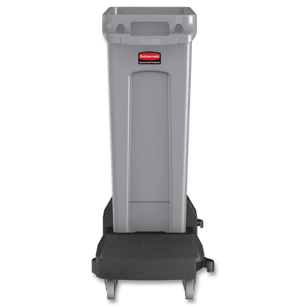 Rubbermaid Commercial 23 Gallon Rectangular Plastic Slim Jim Receptacle W/venting Channels - Gray