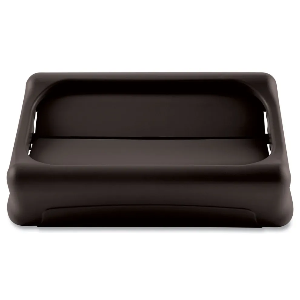 Rubbermaid Commercial Slim Jim 11.38 in. x 20.5 in. x 5 in. Swing Lid - Black