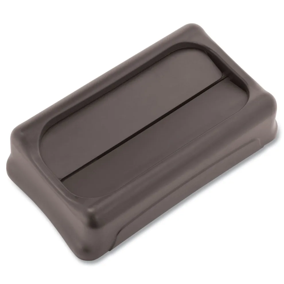 Rubbermaid Commercial Slim Jim 11.38 in. x 20.5 in. x 5 in. Swing Lid - Black