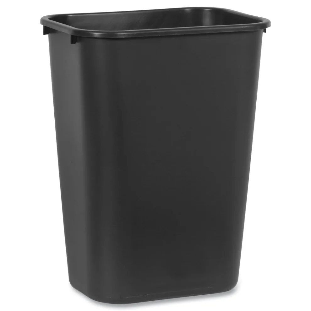 Rubbermaid Commercial 10.25-Gallon Rectangular Deskside Wastebasket - Black