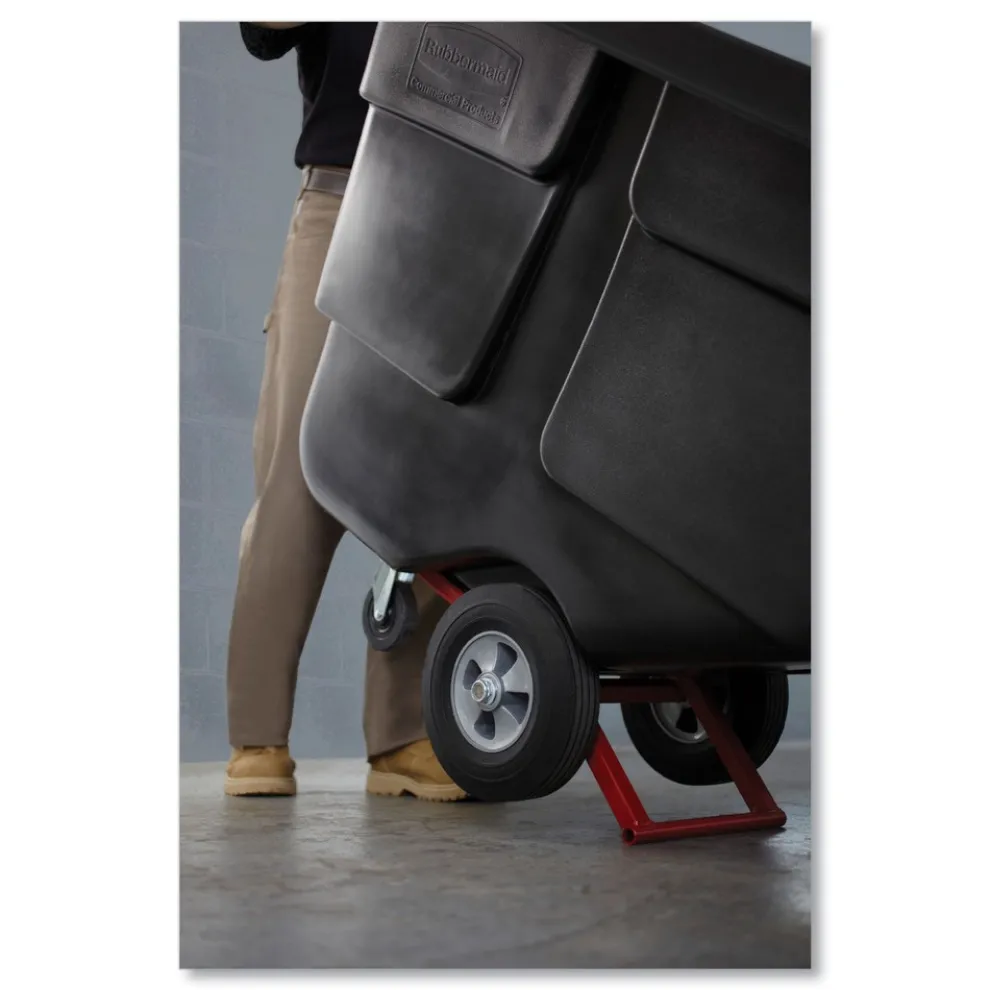 Rubbermaid Commercial 202 gal. 450 lbs. Capacity Plastic Rotomolded Tilt Truck - Black