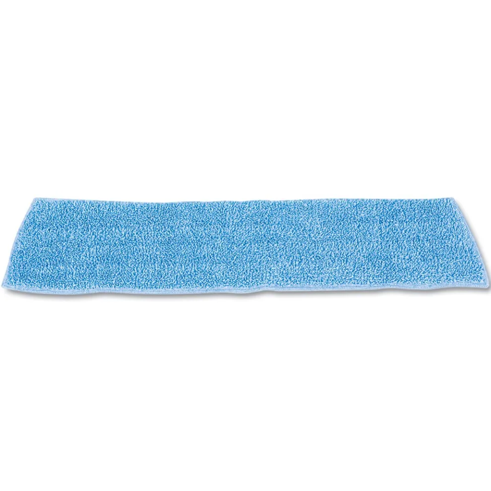 Rubbermaid Commercial Economy 18 in. Microfiber Wet Mopping Pads - Blue (12/Carton)