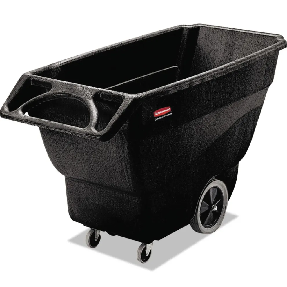 Rubbermaid Commercial 151 gal. 600 lbs. Capacity Plastic Structural Foam Tilt Truck - Black
