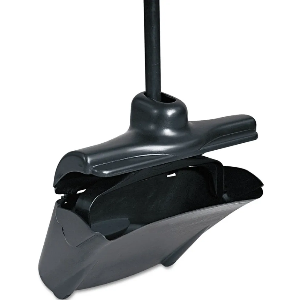 Rubbermaid Commercial Lobby Pro Plastic/Metal 12-1/2 in. Upright Dustpan with Cover - Black