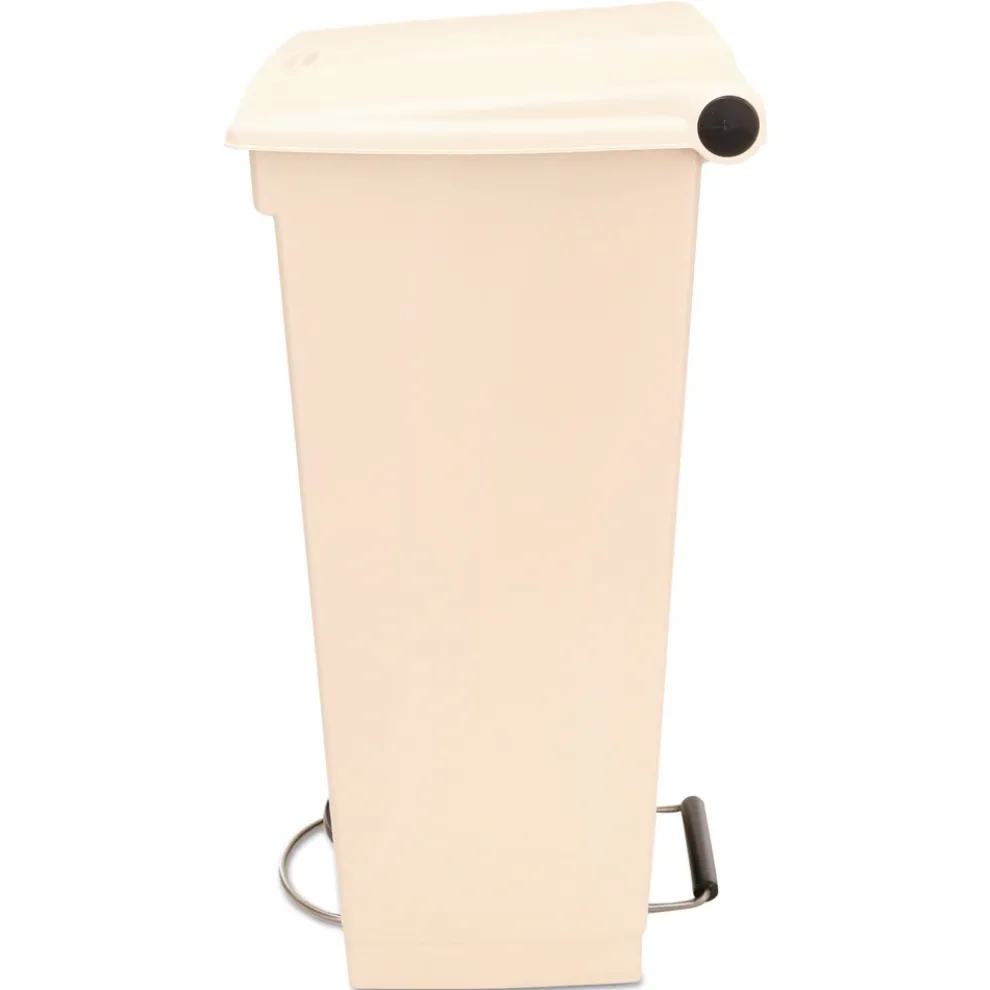 Rubbermaid Commercial 18 Gallon Polyethylene Step-On Receptacle - Beige