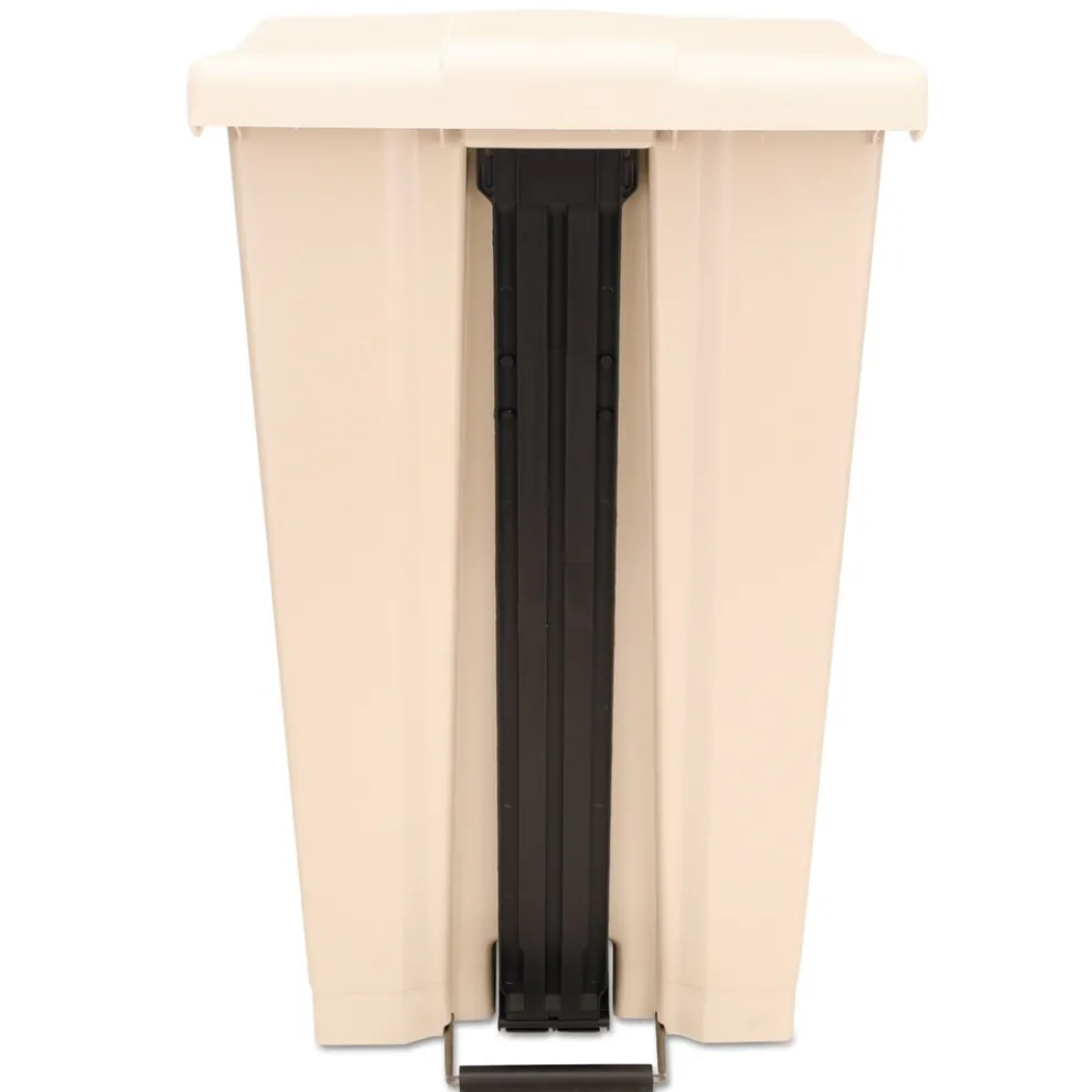 Rubbermaid Commercial 18 Gallon Polyethylene Step-On Receptacle - Beige