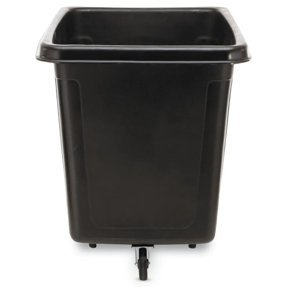 Rubbermaid Commercial 500 lbs. Capacity 105 Gallon Plastic Cube Truck - Black