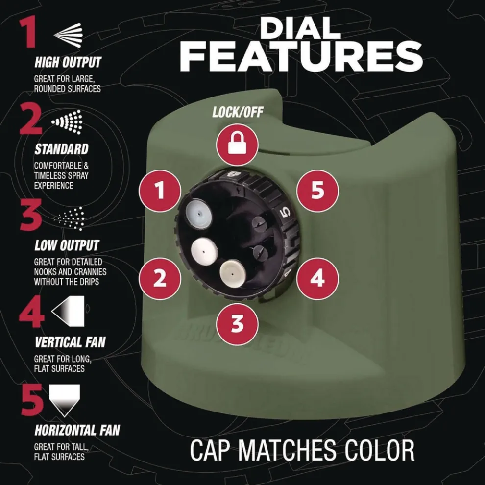 Rust-Oleum Stops Rust 5-in-1 Spray Paint, Satin Earthy Green, 12 oz Aerosol Can, 6/Carton